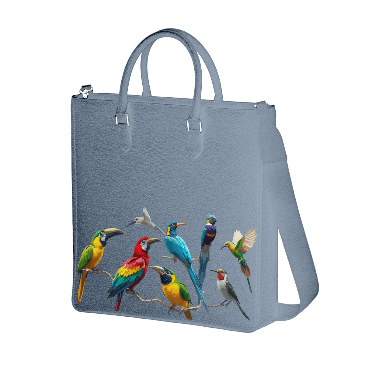 Tall Tote - Exotic Birds