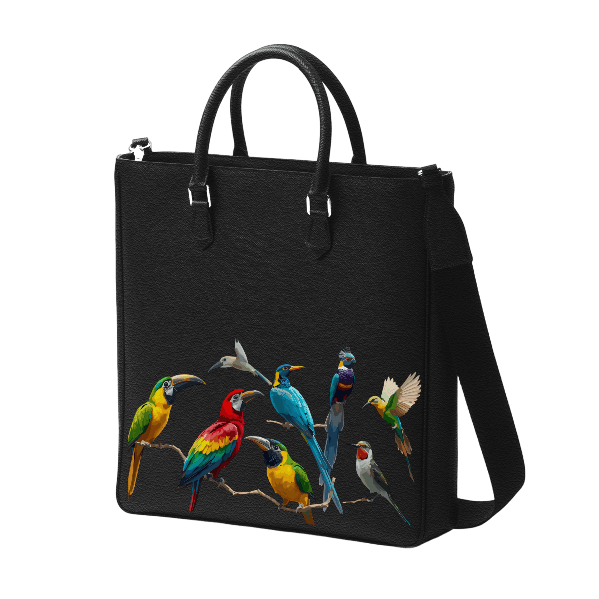 Tall Tote - Exotic Birds