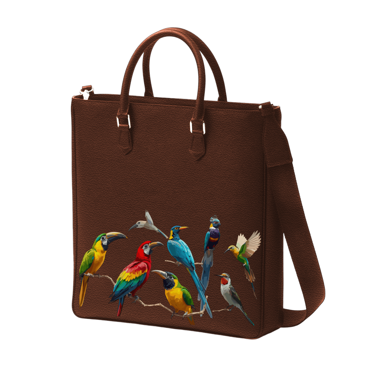 Tall Tote - Exotic Birds