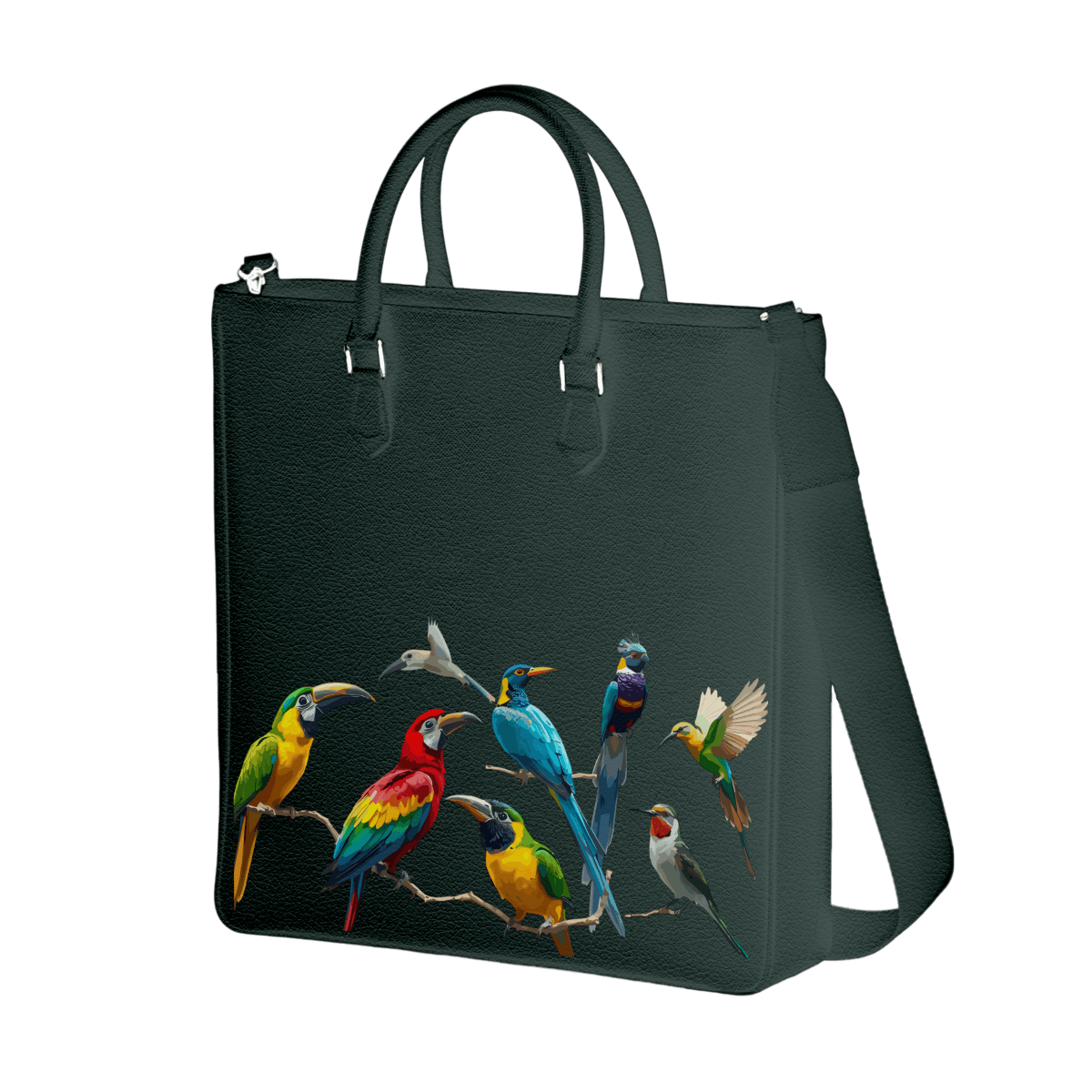 Tall Tote - Exotic Birds