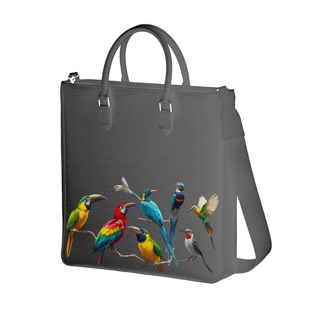 Tall Tote - Exotic Birds