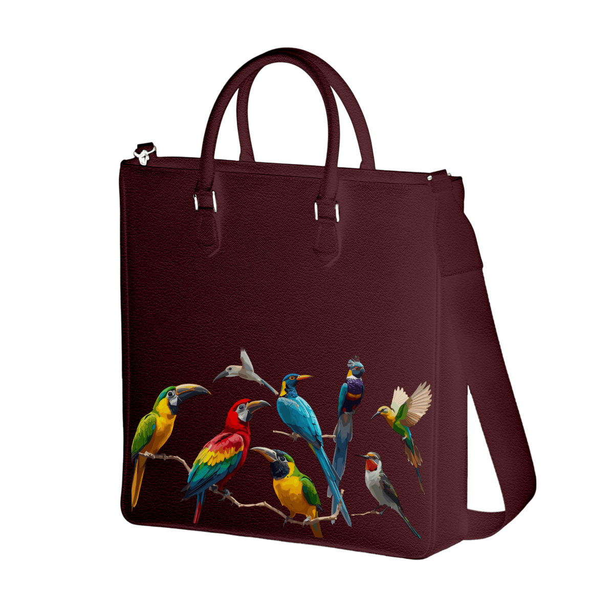 Tall Tote - Exotic Birds