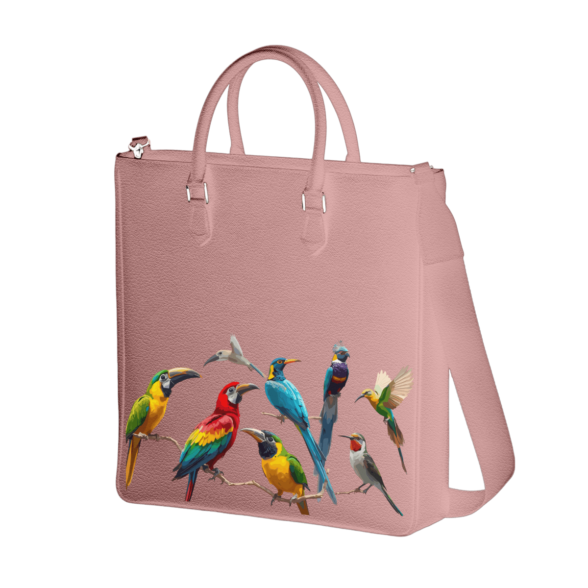 Tall Tote - Exotic Birds