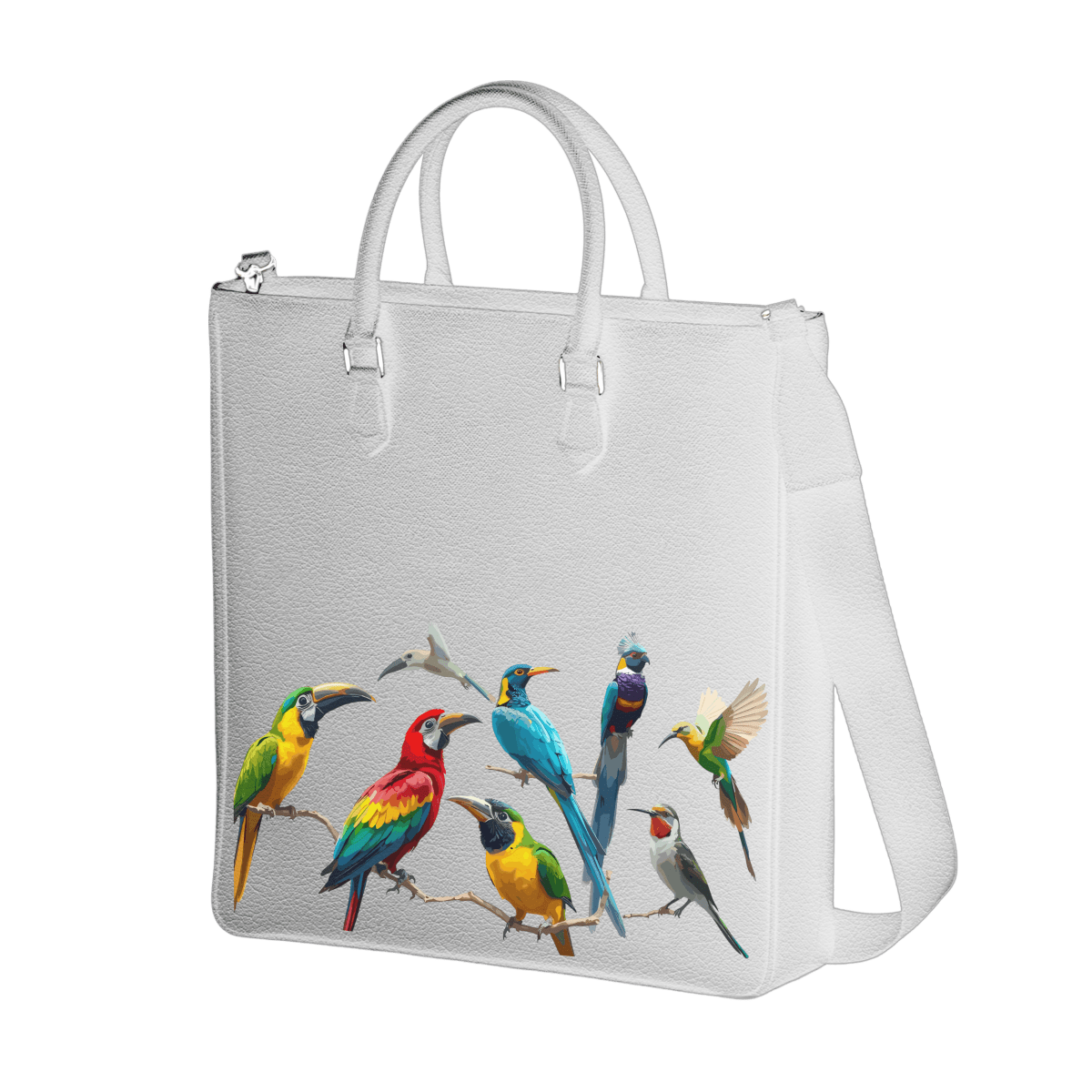 Tall Tote - Exotic Birds