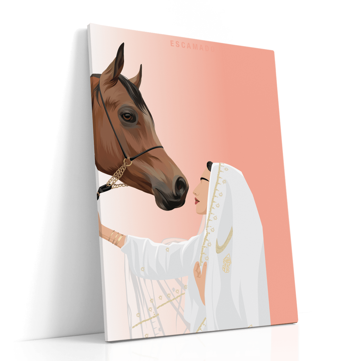 Animal Canvas Horse Lady Escamado animal-canvas-horse-lady-escamado