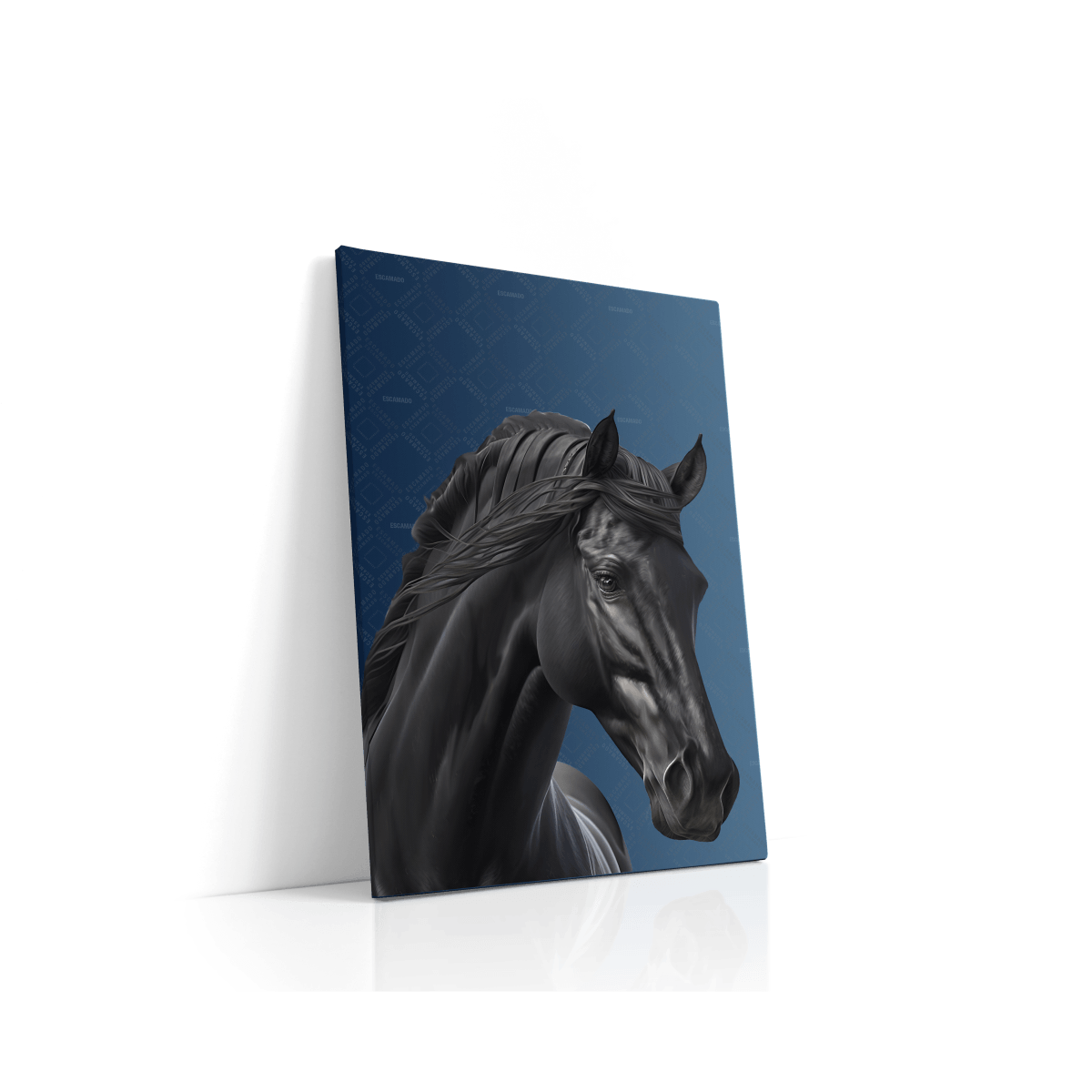 Animal Canvas - Black Horse