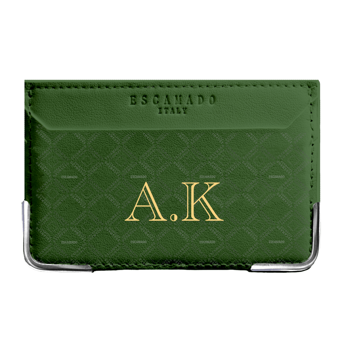 Name Initials Leather Card Holder