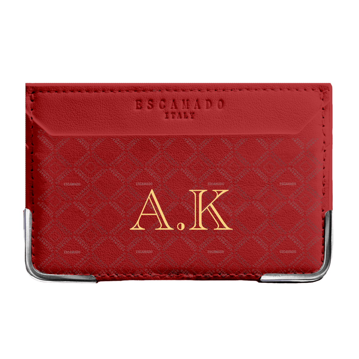 Name Initials Leather Card Holder