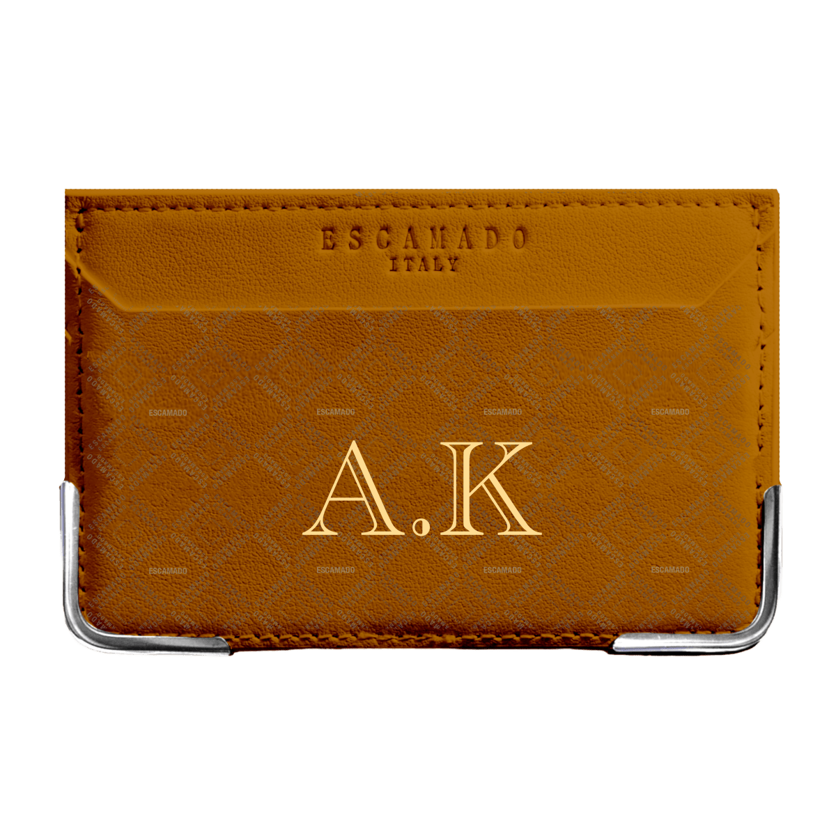 Name Initials Leather Card Holder