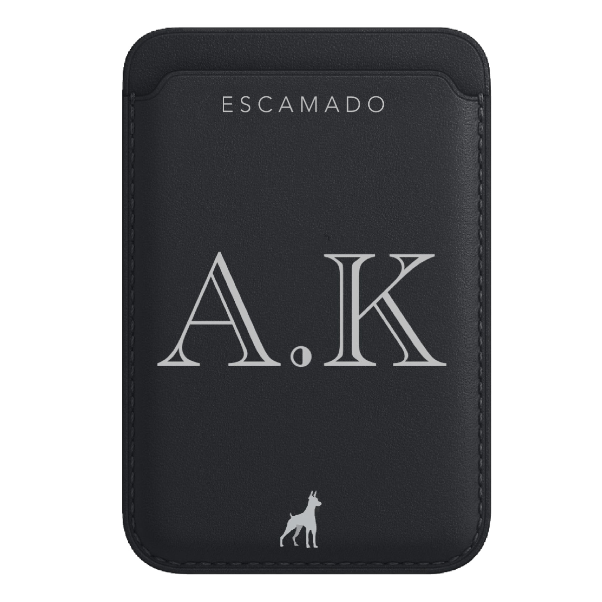 Leather Initials MagSafe wallet