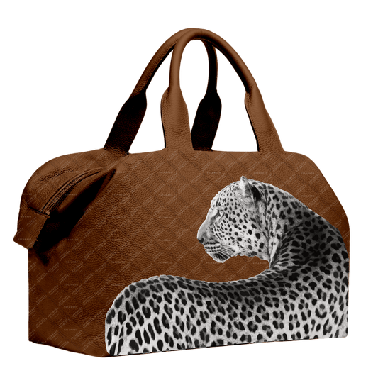 Travel Bag Leather - Leopard