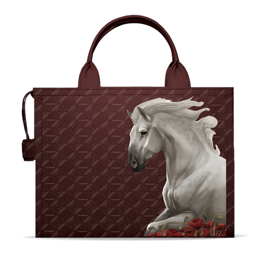 Daily Tote Leather - Rose Horse Maroon