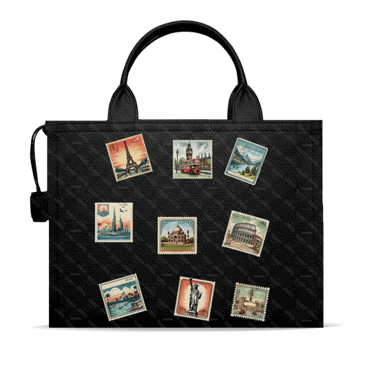 Daily Tote Leather - Travel Stamp