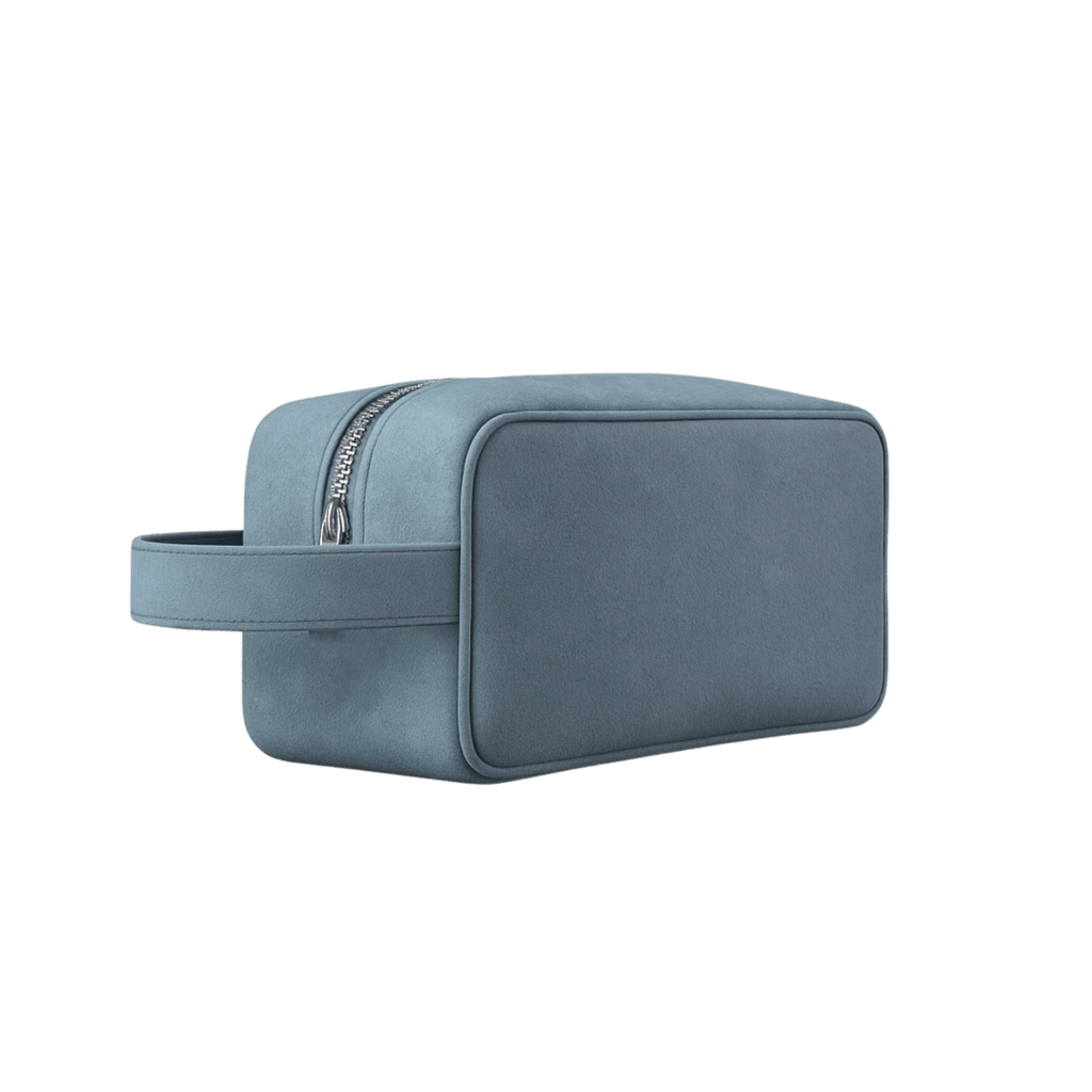 Kit Pouch Suede - Baby Blue