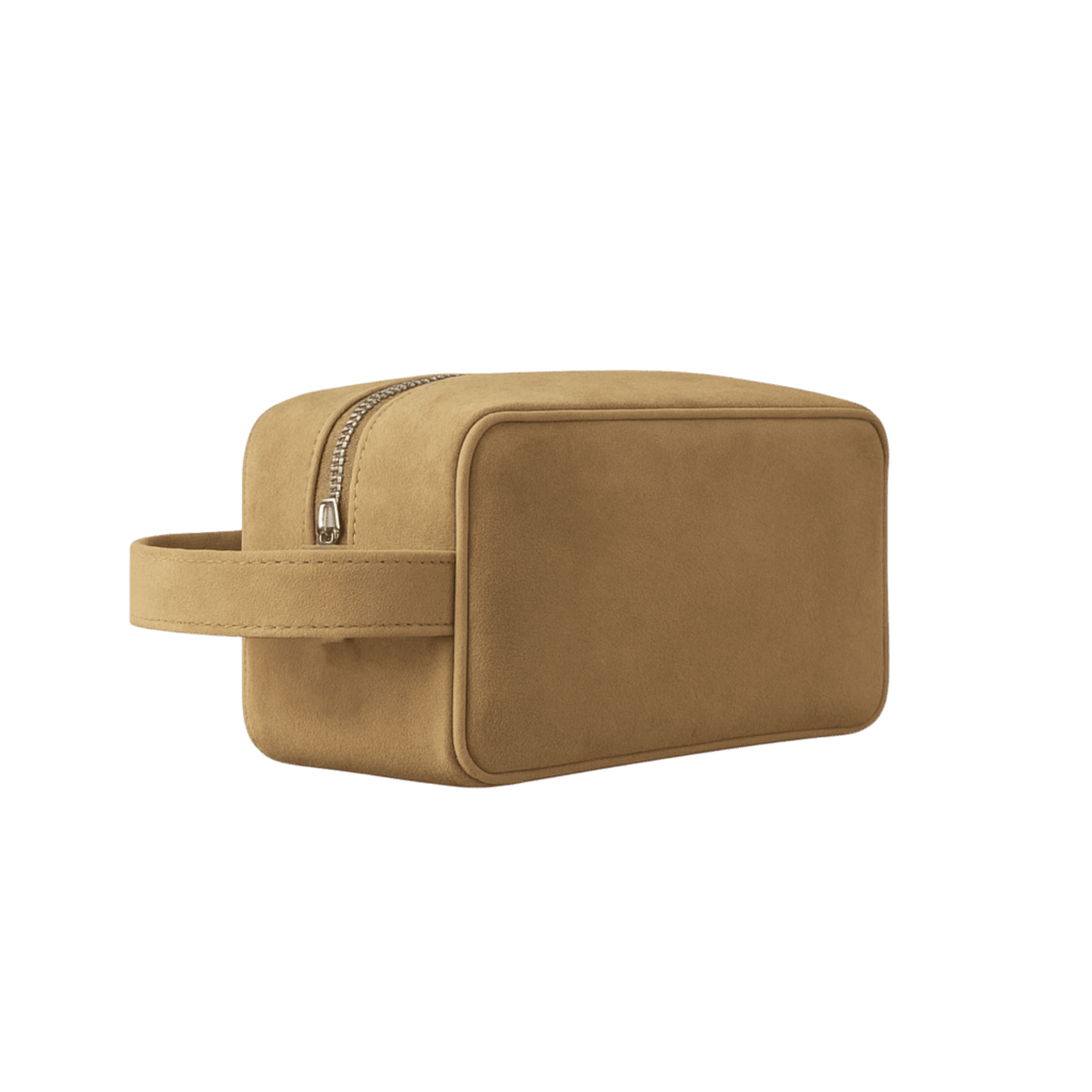 Kit Pouch Suede - Tan