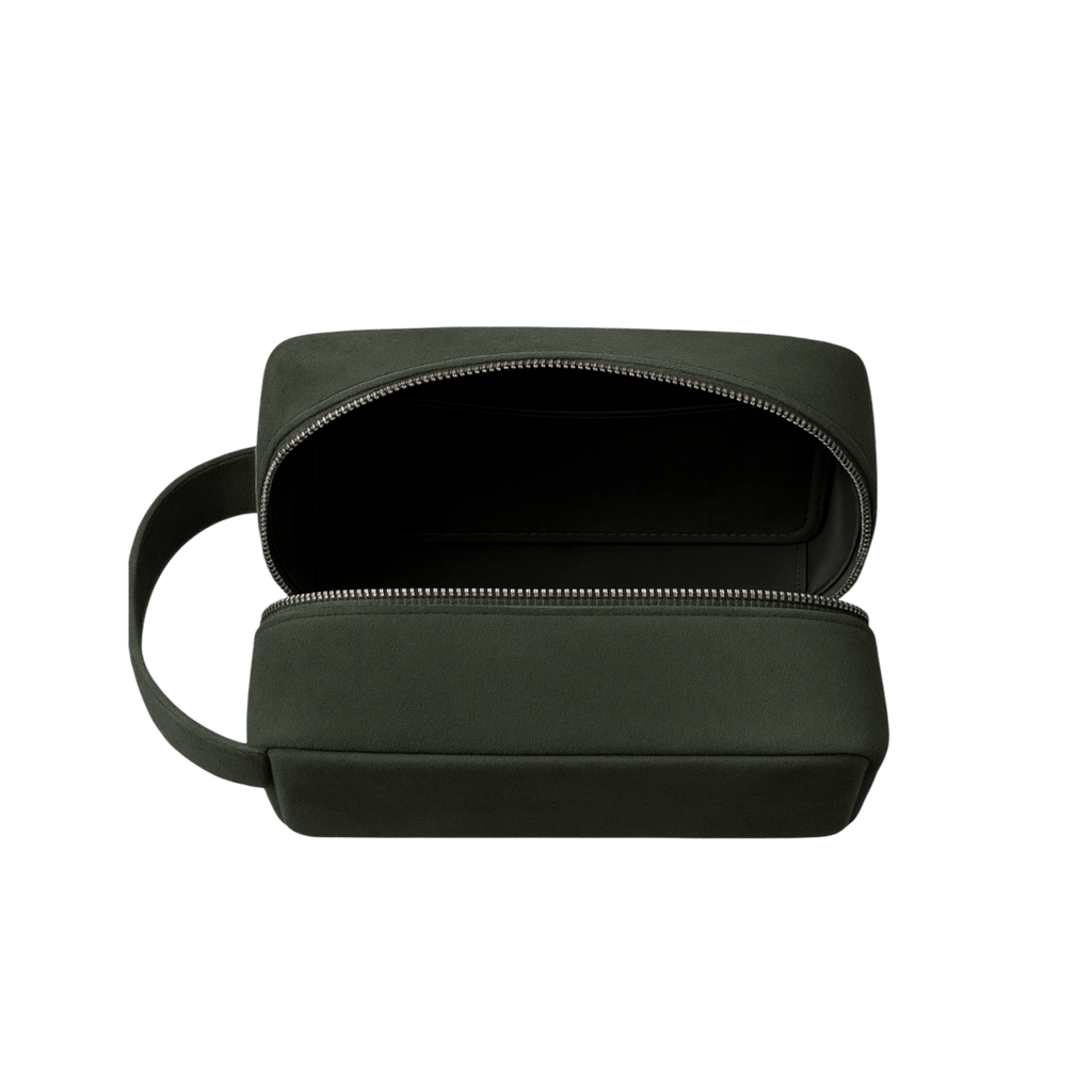 Kit Pouch Suede - Olive Green