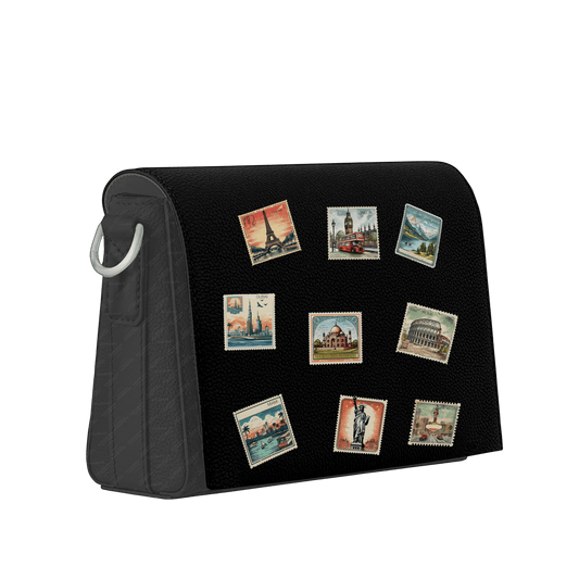 Messenger Pouch - Travel stamp