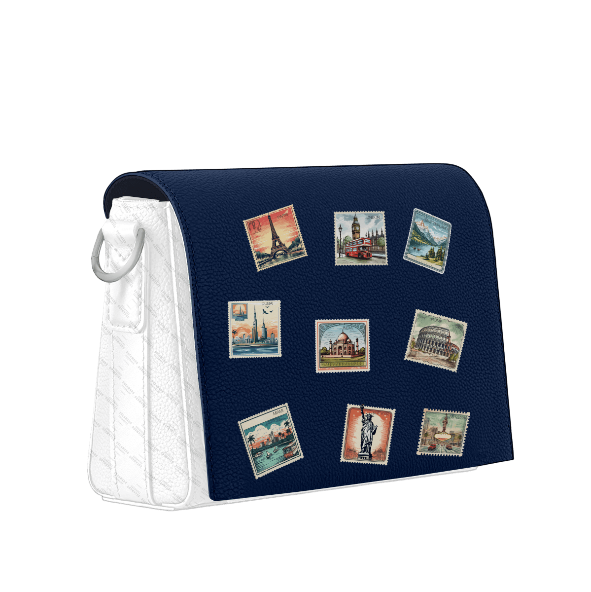 Messenger Pouch - Travel stamp