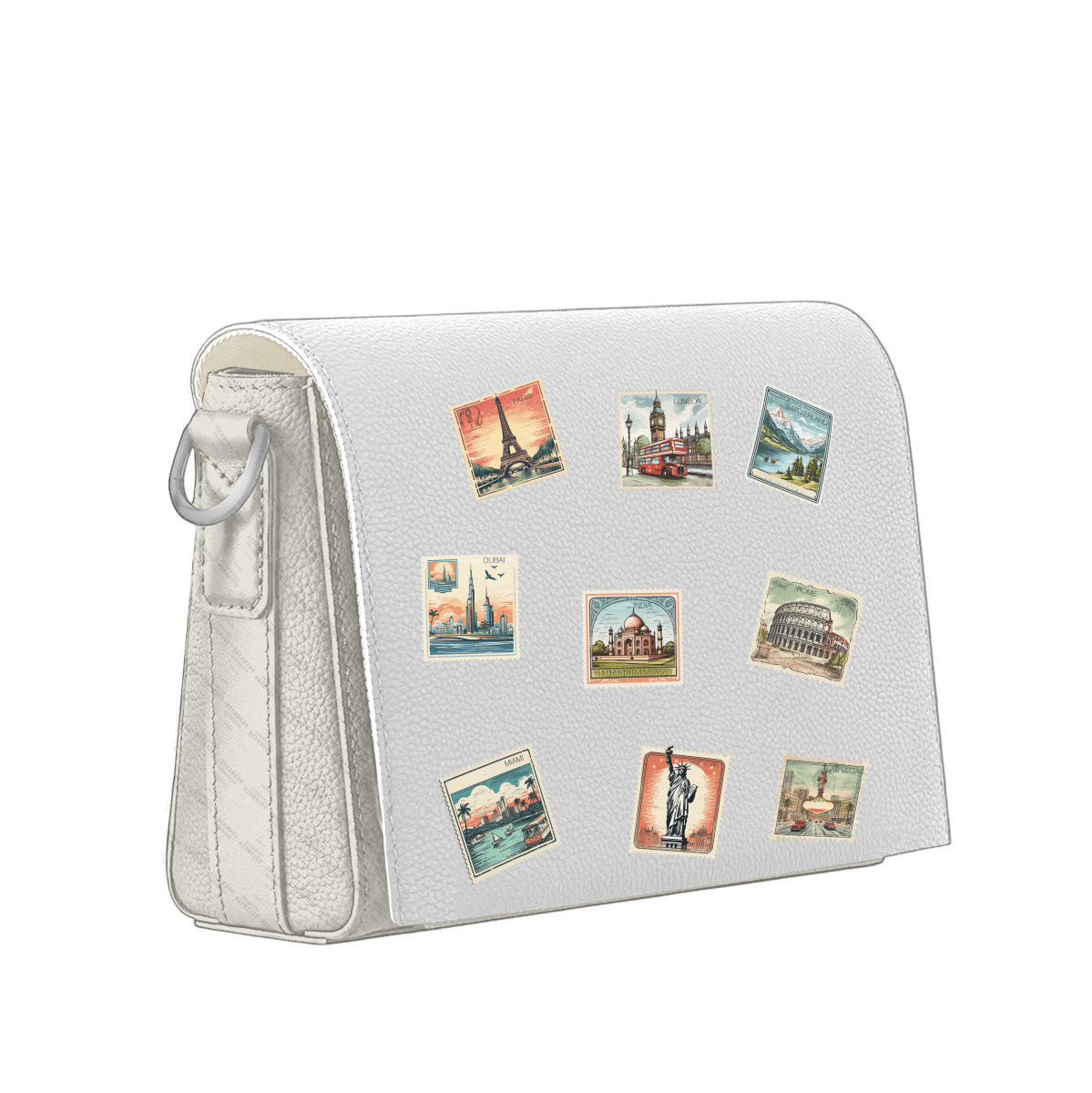 Messenger Pouch - Travel stamp