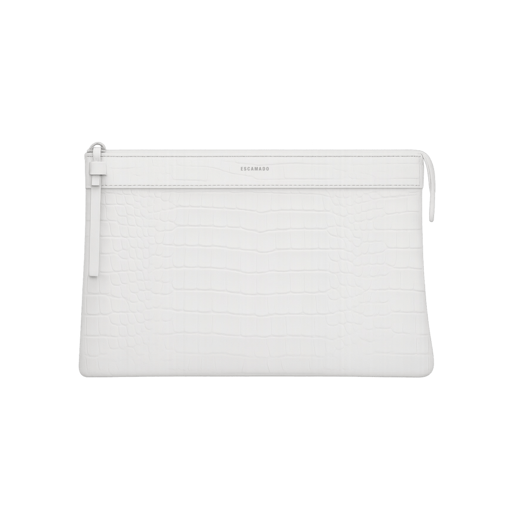 Nomad Pouch Croc - Essentials White