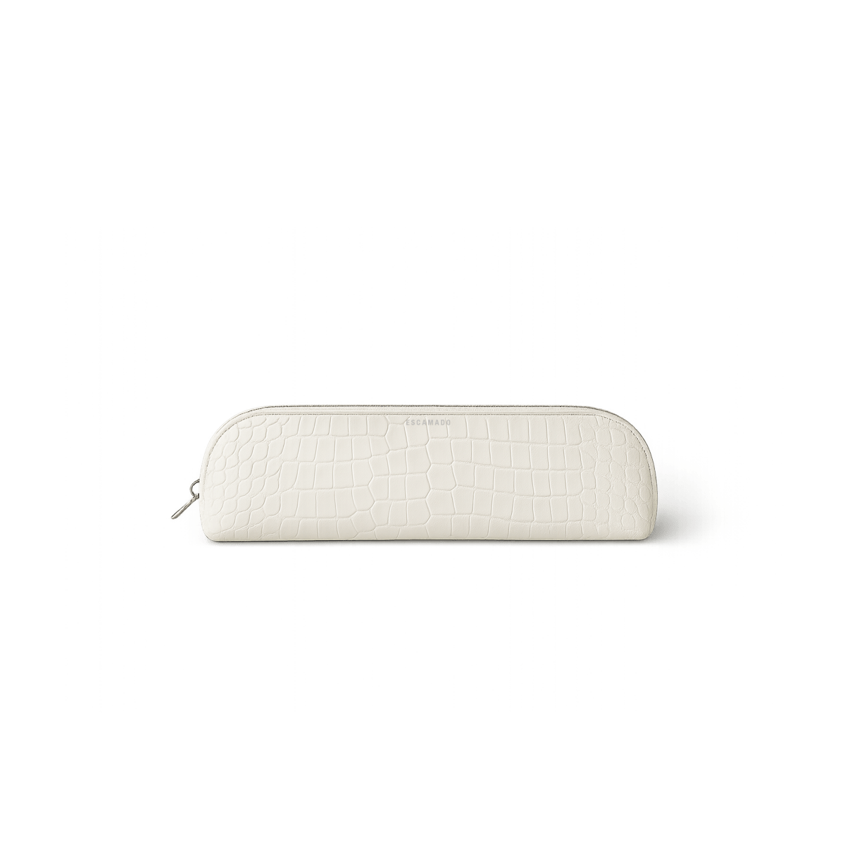 Pencil Pouch Croc - White