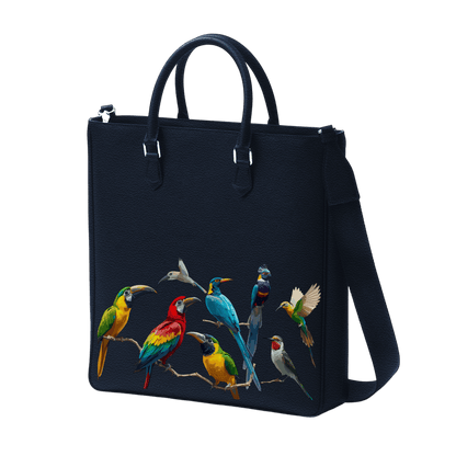 Tall Tote - Exotic Birds