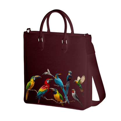 Tall Tote - Exotic Birds