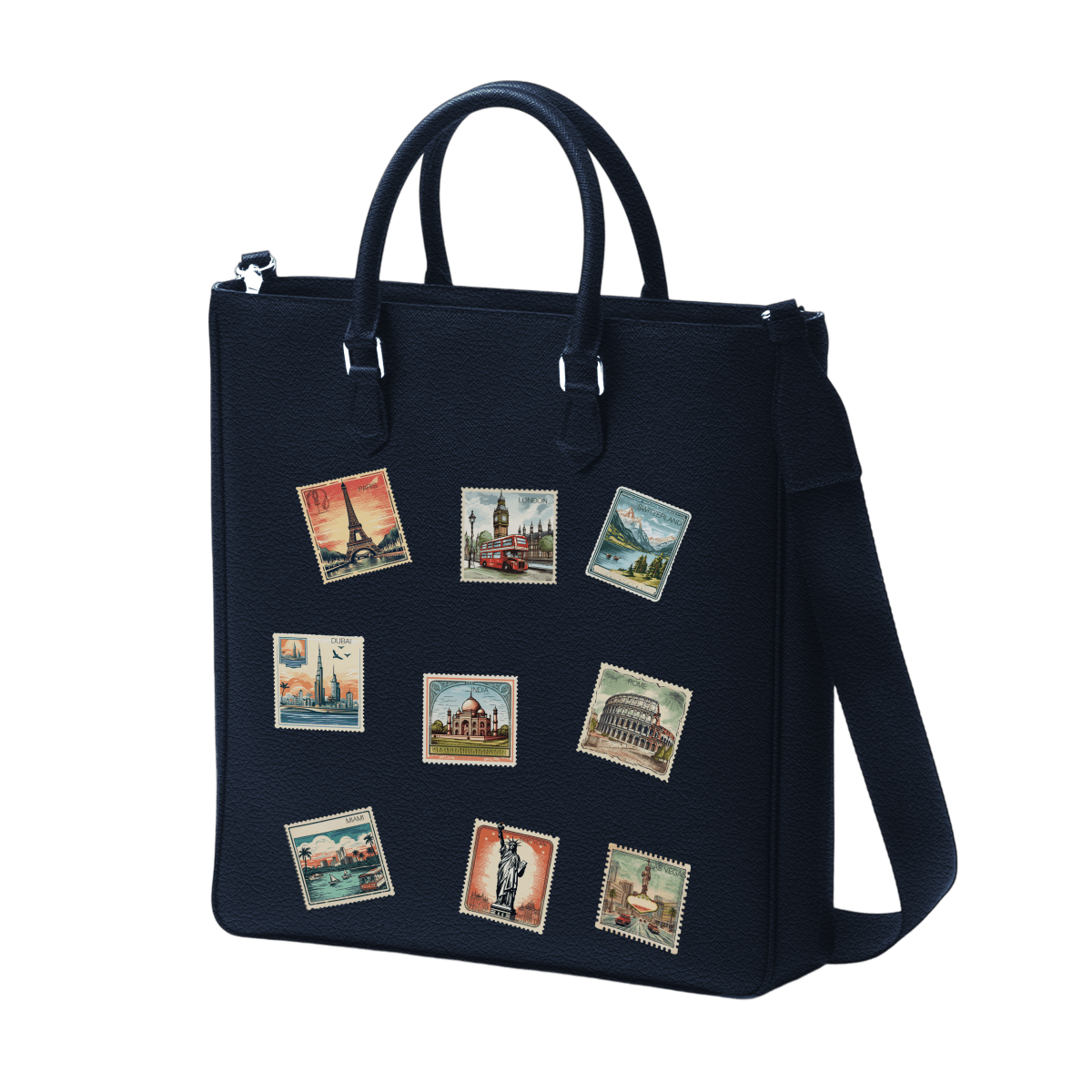 Tall Tote - Travel Stamp