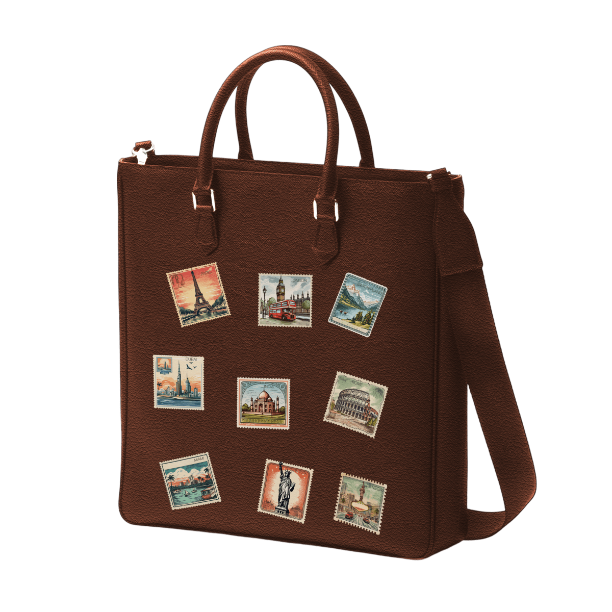 Tall Tote - Travel Stamp