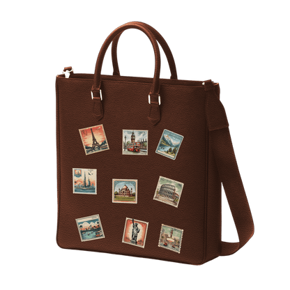 Tall Tote - Travel Stamp