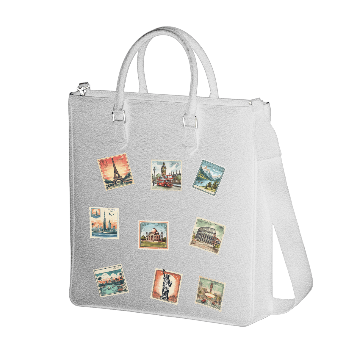 Tall Tote - Travel Stamp