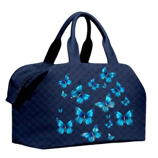 Travel Bag Leather - Butterfly Bloom