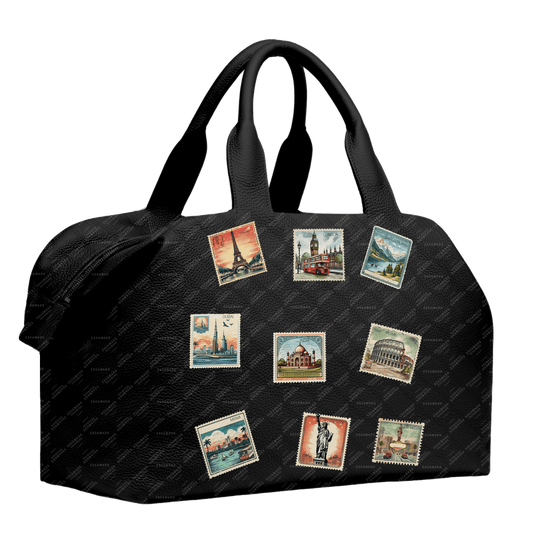 Travel Bag Leather - Travel Stamp