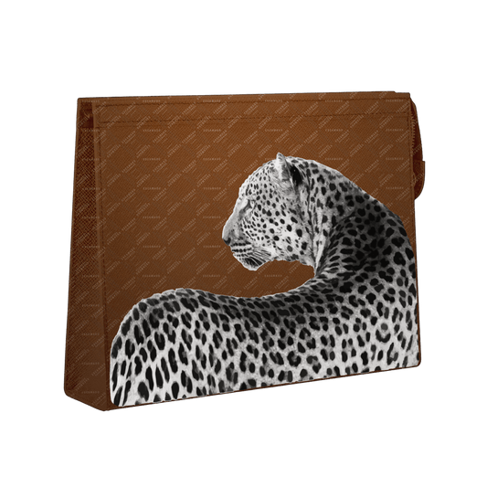 Travel Pouch Leather - Leopard