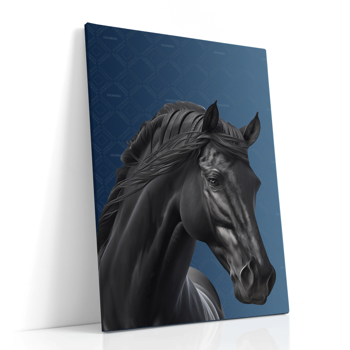 Animal Canvas - Black Horse