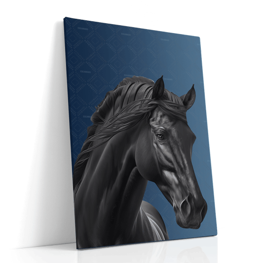 Animal Canvas - Black Horse