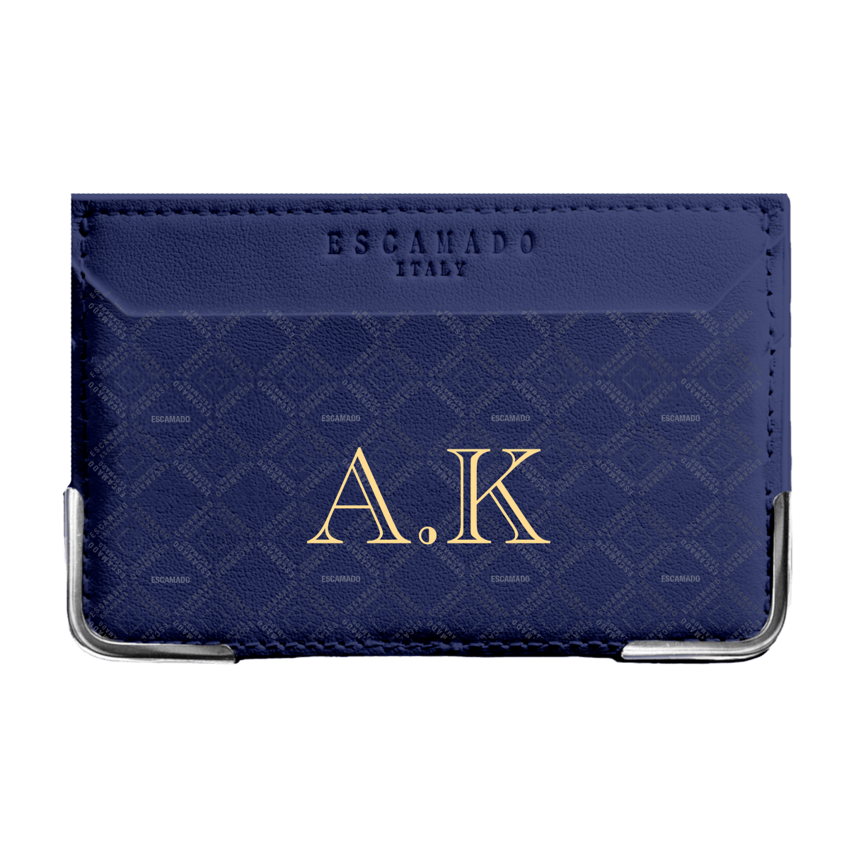 Name Initials Leather Card Holder