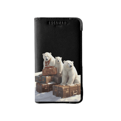 الدب القطبي - محفظة جلدية طويلة