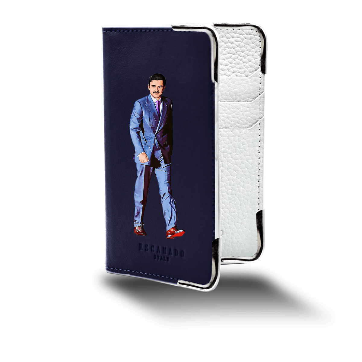 Qatar Leather Long Wallet Escamado