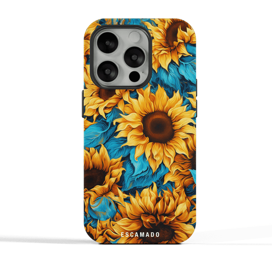 Sunflower Blue Bloom - iPhone Case